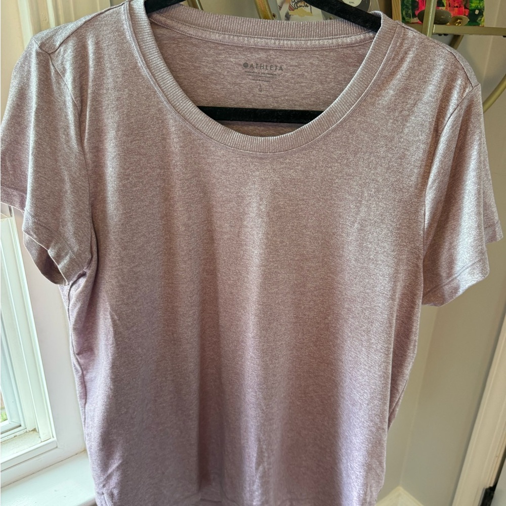 Athleta Uptempo Shirt - Light Heathered Purple